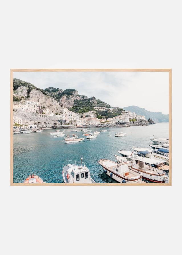 Amalfi coast with boats #2 Poster