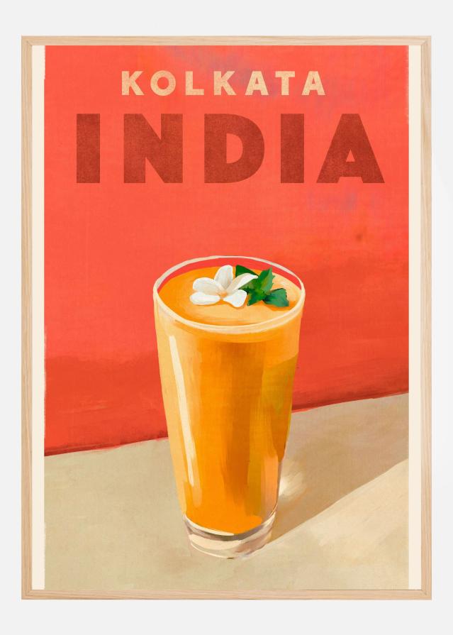 Travel Poster Cocktail Kolkata India Poster