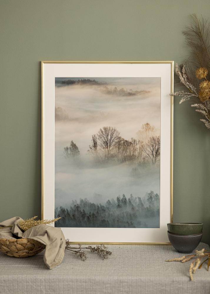 Ramă New Lifestyle Aur 20x20 cm - Paspartuuri Alb 15x15 cm