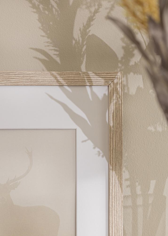 Ramă Stilren Greige Stejar 30x40 cm - Paspartuuri Alb 20x28 cm