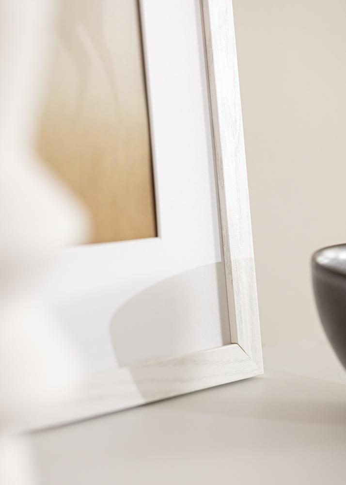 Ramă Stilren Alb Stejar 70x100 cm - Paspartuuri alb 61x91,5 cm