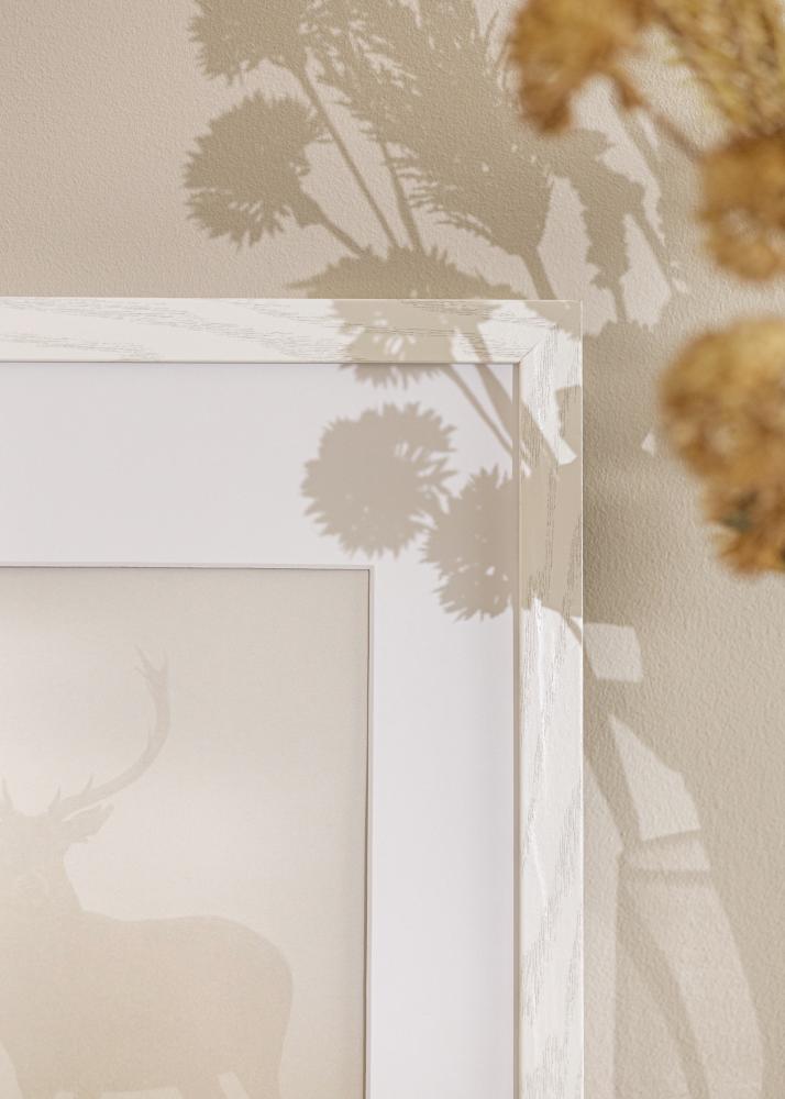 Ramă Stilren Alb Stejar 70x100 cm - Paspartuuri alb 61x91,5 cm