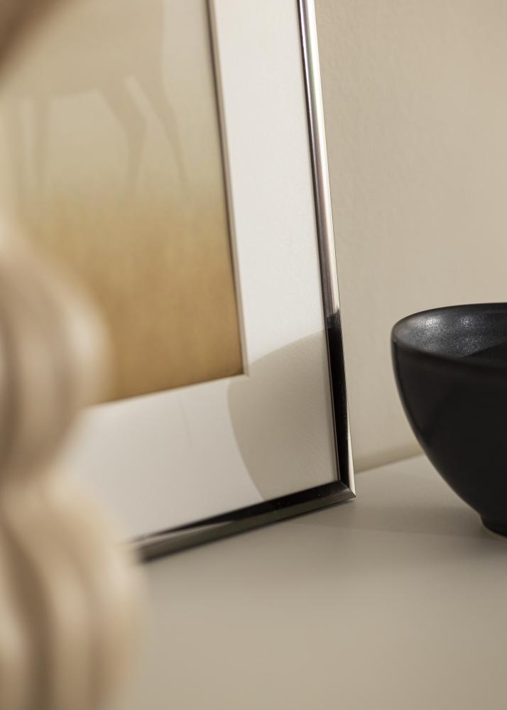 Ramă New Lifestyle Oţel 10x18 cm - Paspartuuri Alb 8x10 cm