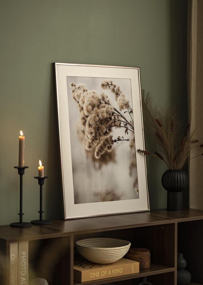 Ramă New Lifestyle Oţel 10x18 cm - Paspartuuri Alb 8x10 cm