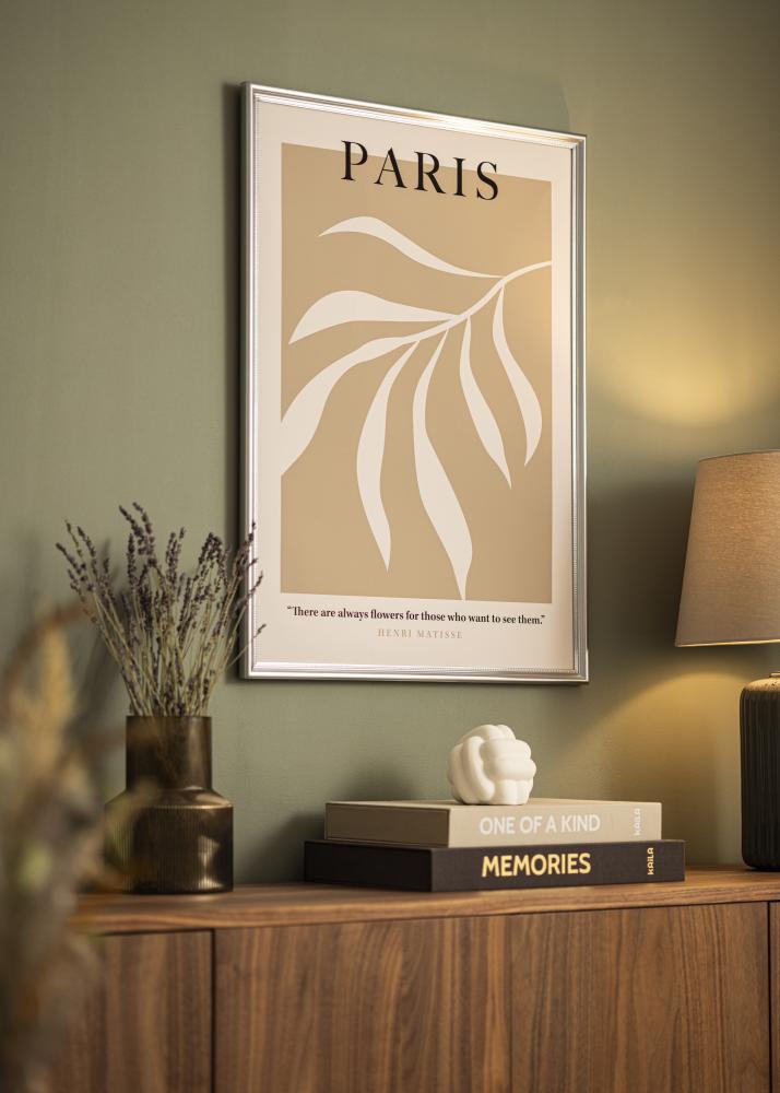 Ramă Gala Argint 50x70 cm - Paspartuuri Alb 39x60 cm