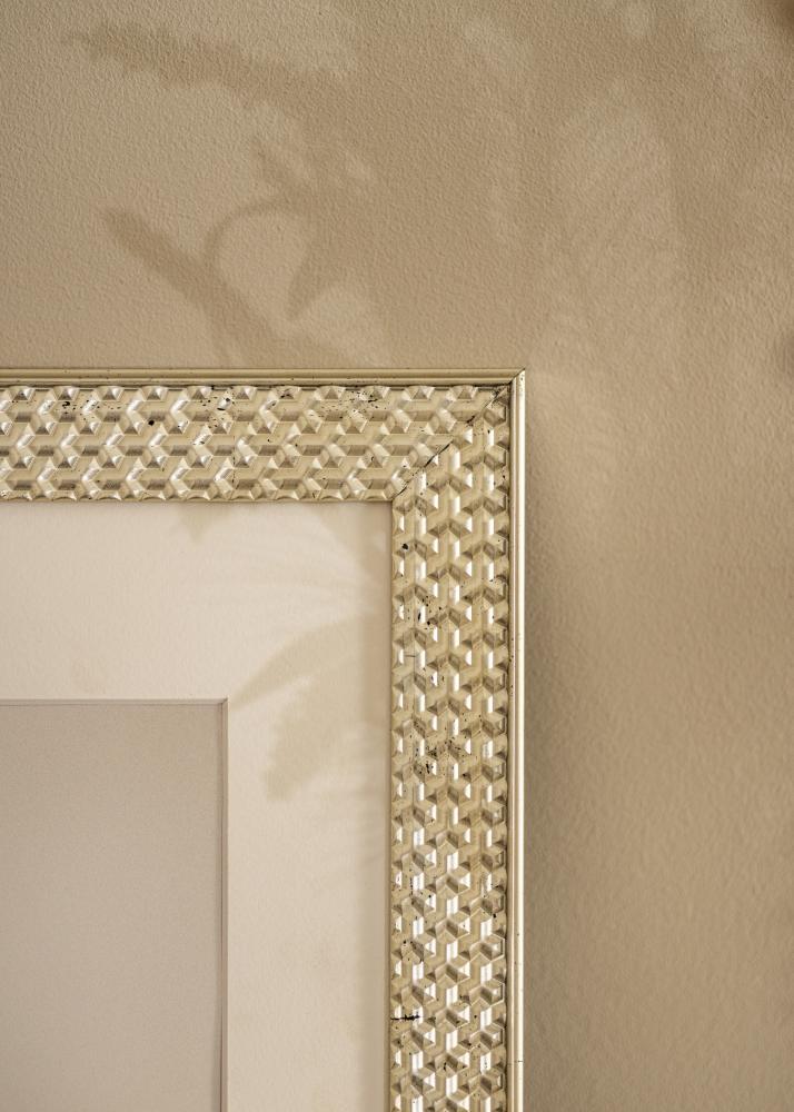 Ramă Grace Argint 30x40 cm - Paspartuuri Alb 22x32 cm