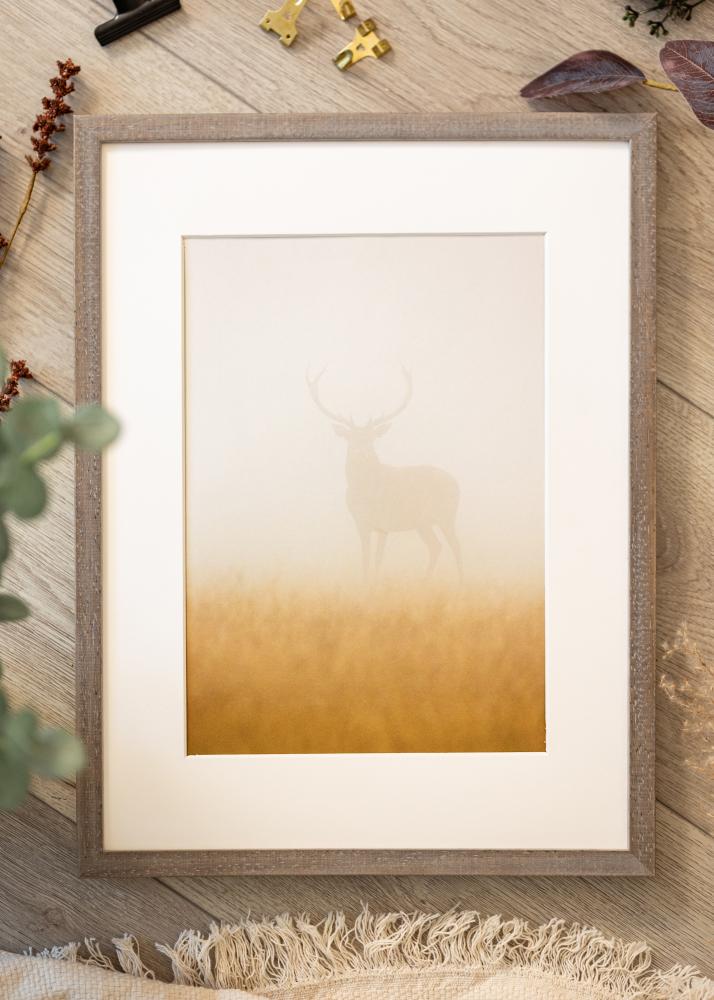 Ramă Ares Gri 50x65 cm - Paspartuuri Alb 40x54 cm