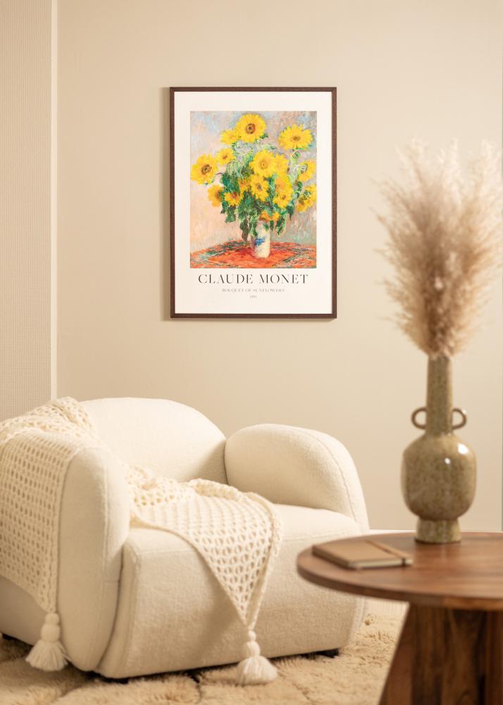 Ramă Ares Nuc 28x35 cm - Paspartuuri Alb 18x25 cm