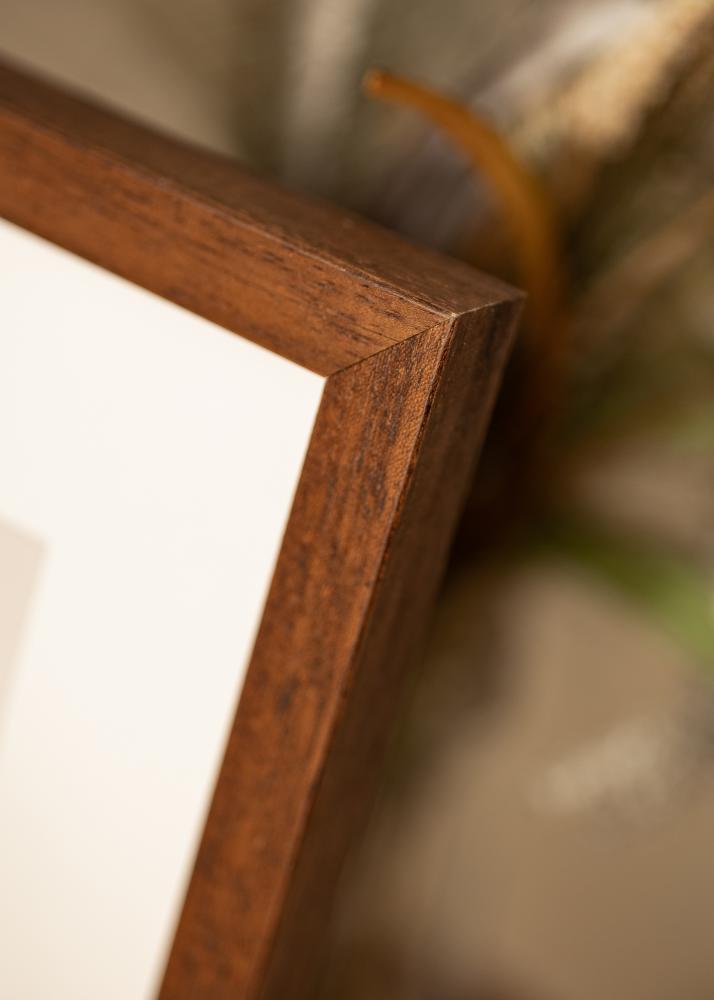 Ramă Hermes Teak 40x50 cm - Paspartuuri Alb 28x35 cm