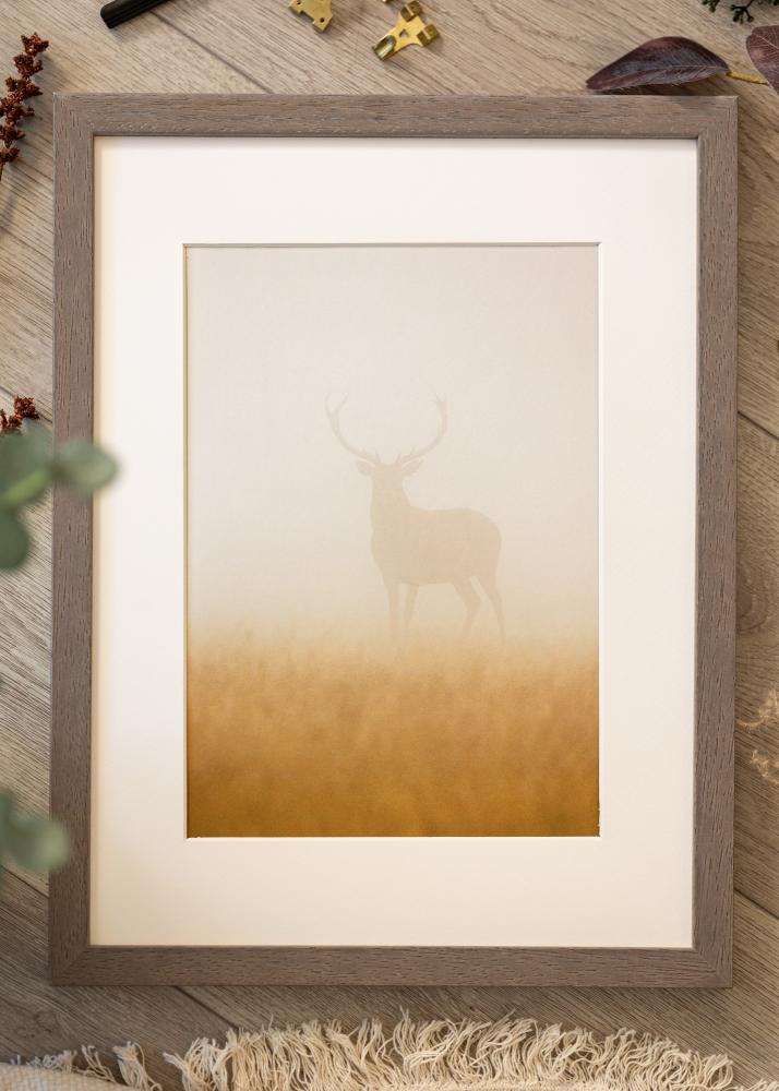 Ramă Hermes Gri 60x60 cm - Paspartuuri Alb 50x50 cm