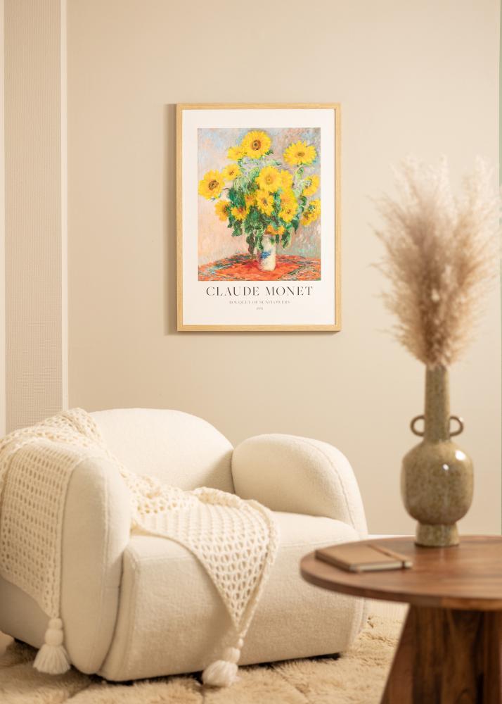 Ramă Hermes Natural Stejar 40x50 cm - Paspartuuri Alb 29,7x42 cm