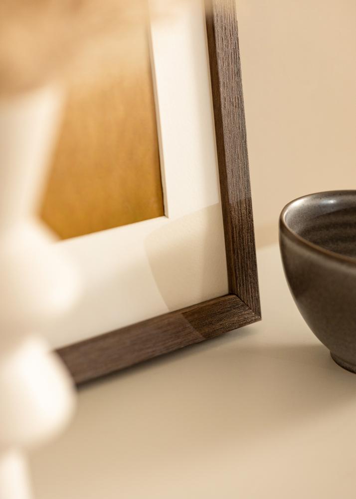 Ramă Hermes Nuc 70x90 cm - Paspartuuri Alb 55x70 cm