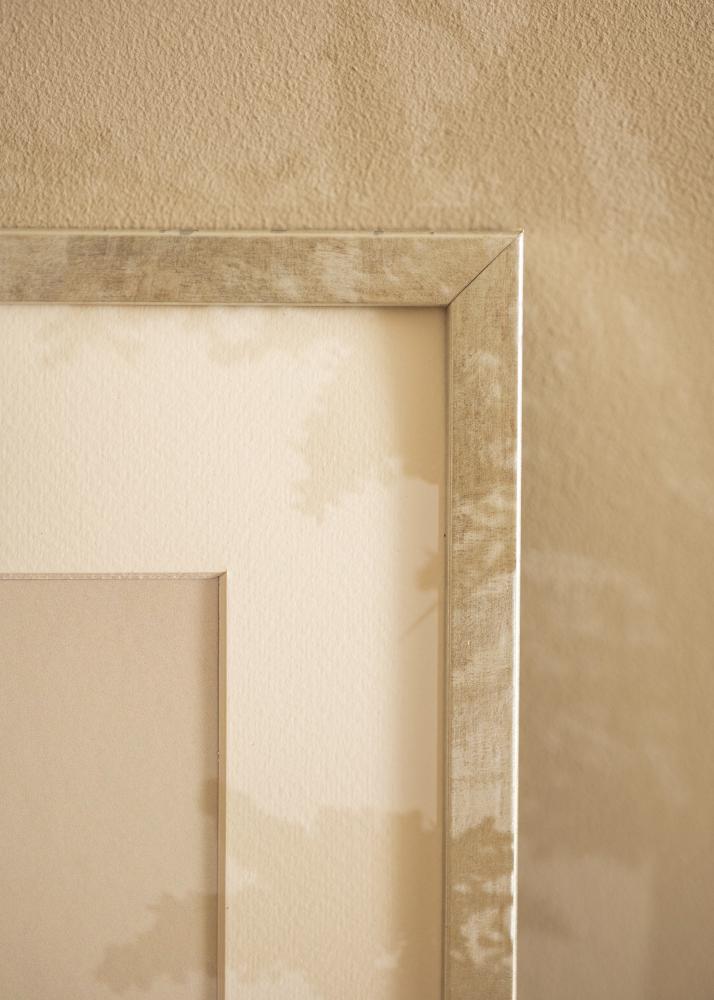 Ramă Ares Argint 24x30 cm - Paspartuuri Alb 7x9 inches