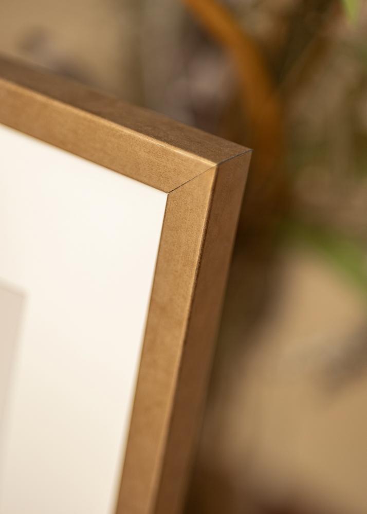 Ramă Ares Alamă 40x50 cm - Paspartuuri Alb 29,7x42 cm