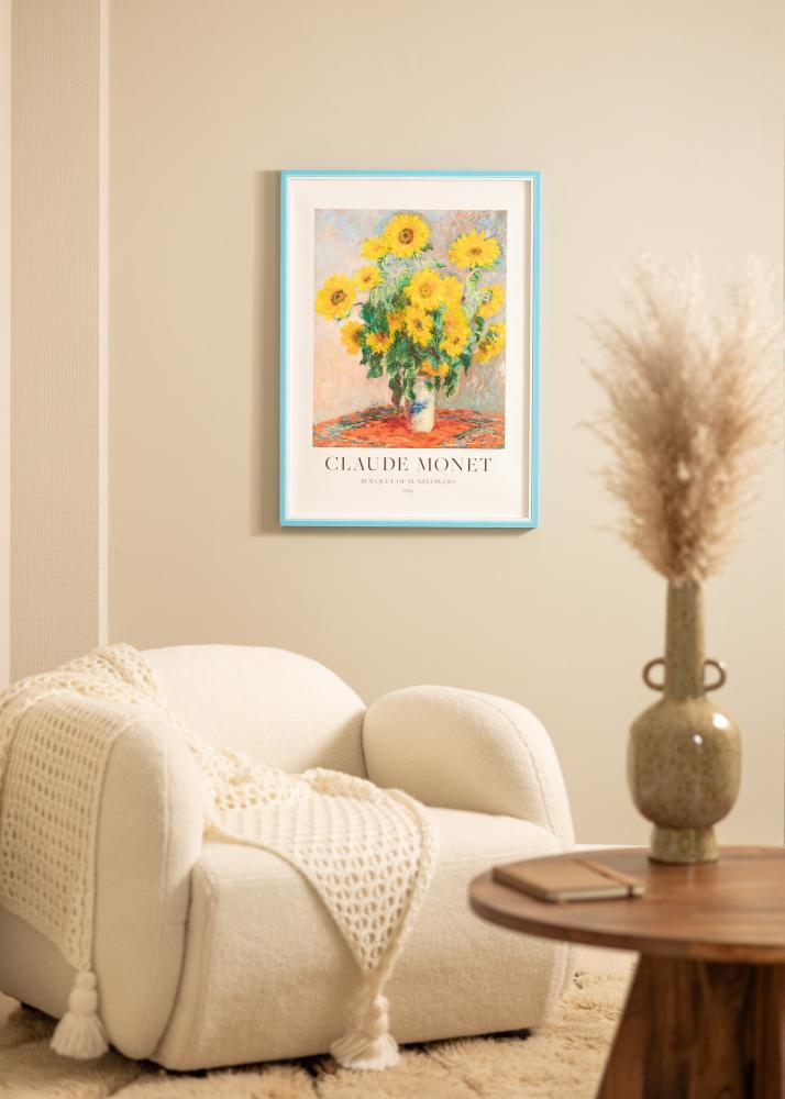 Ramă Diana Albastru deschis 30x40 cm - Paspartuuri Alb 8x12 inch