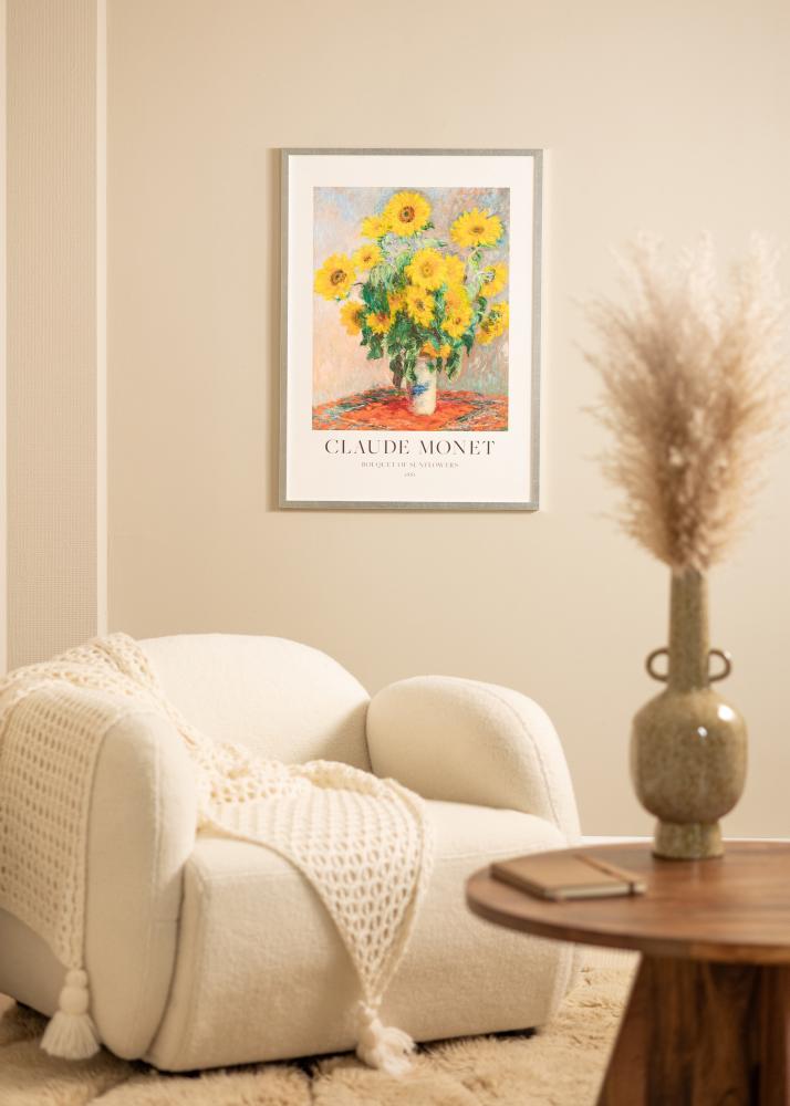 Ramă Minerva Argint 30x40 cm - Paspartuuri Alb 20x30 cm