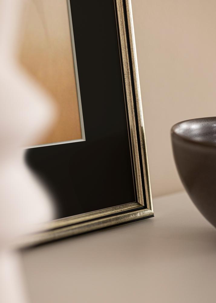 Ramă Horndal Argintiu 60x60 cm - Paspartu Negru 50x50 cm