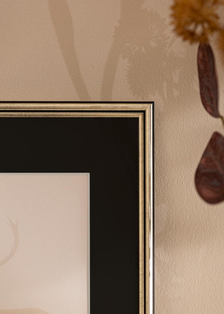 Ramă Horndal Argintiu 60x60 cm - Paspartu Negru 50x50 cm