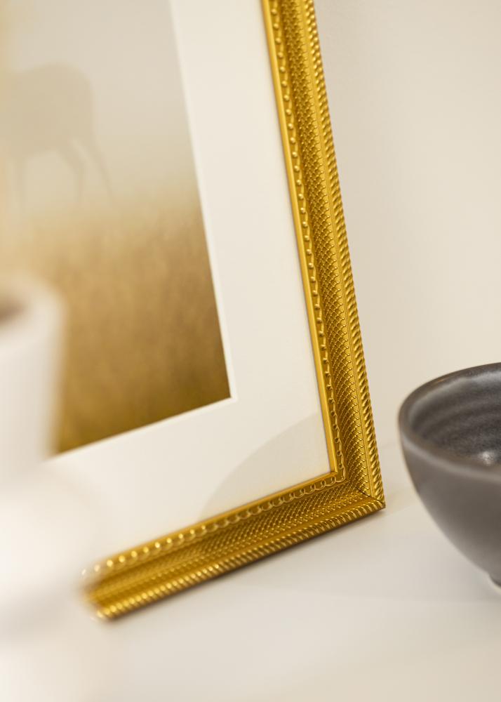 Ramă Lattice Aur 50x70 cm - Paspartuuri Alb 16x24 inches