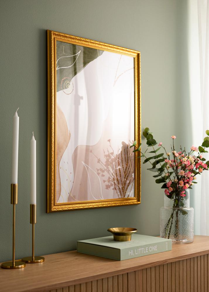 Ramă Ornate Aur 60x80 cm - Paspartuuri Alb 50x70 cm