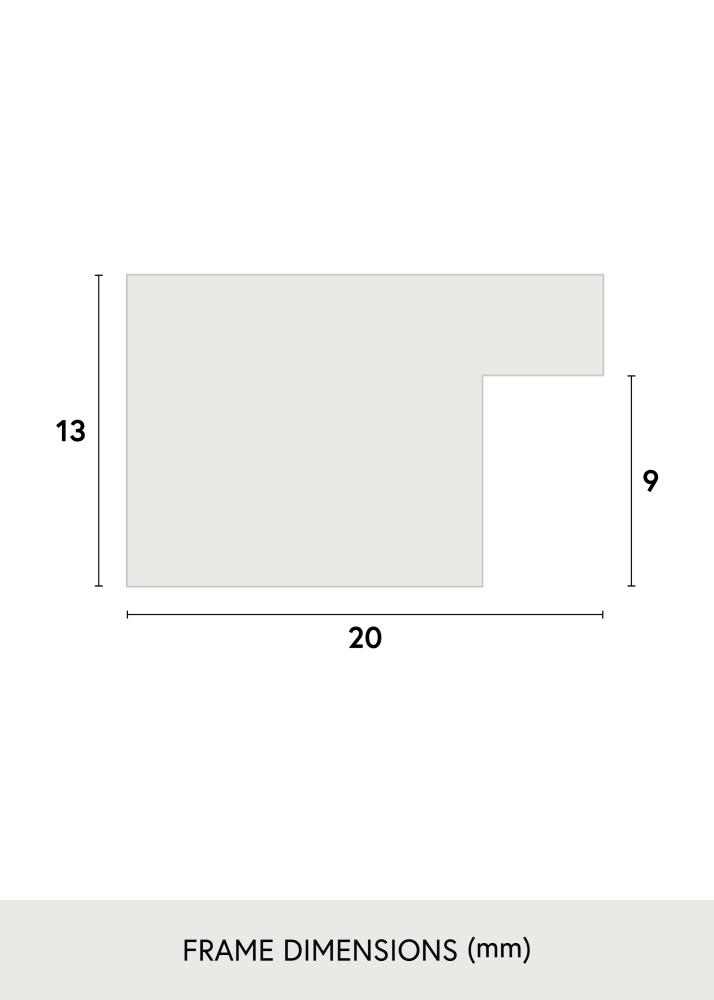 Ramă Jämtland Sticlă acrilică Negru 27x48 cm