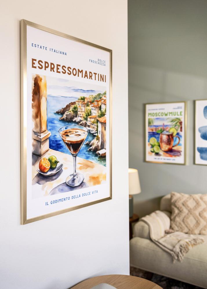 Ramă Trendy Sticlă acrilică Auriu 21x29,7 cm (A4)