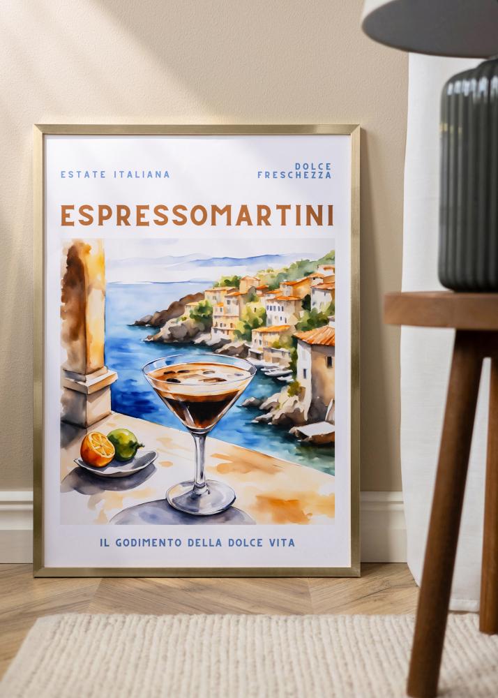 Ramă Trendy Sticlă acrilică Auriu 21x29,7 cm (A4)