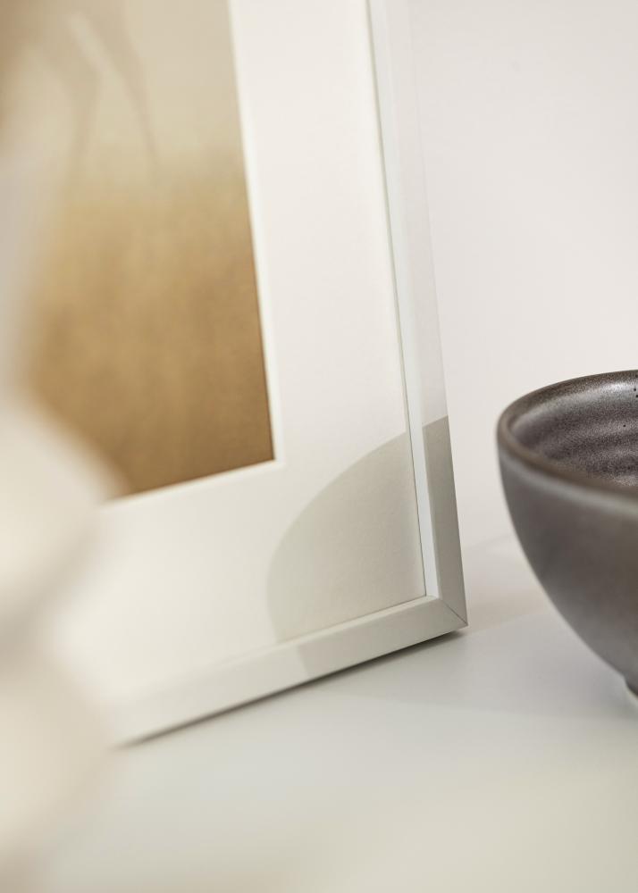 Ramă albă îngustă 30 x 40 cm