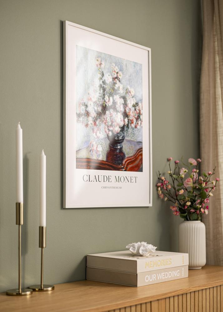 Ramă albă îngustă 30 x 40 cm