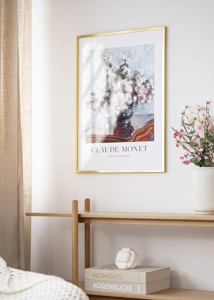 Ramă aurie îngustă 40 x 50 cm