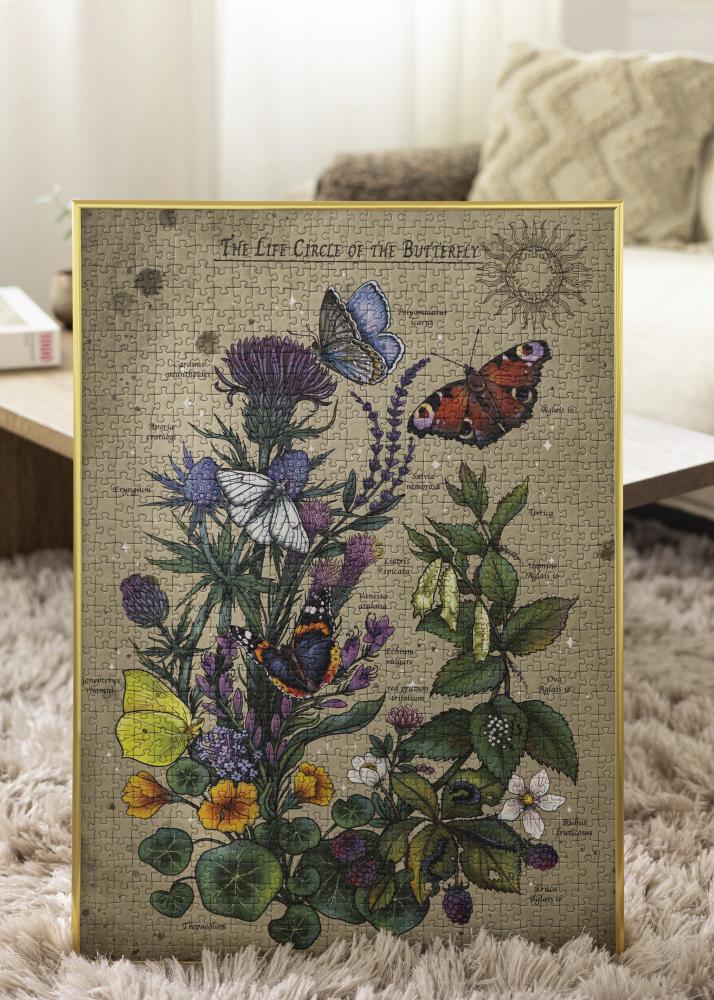 Ramă de puzzle Auriu 50x70 cm