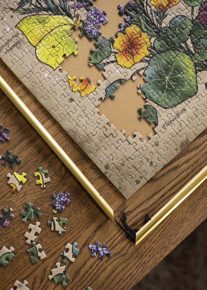 Ramă de puzzle Auriu 50x70 cm