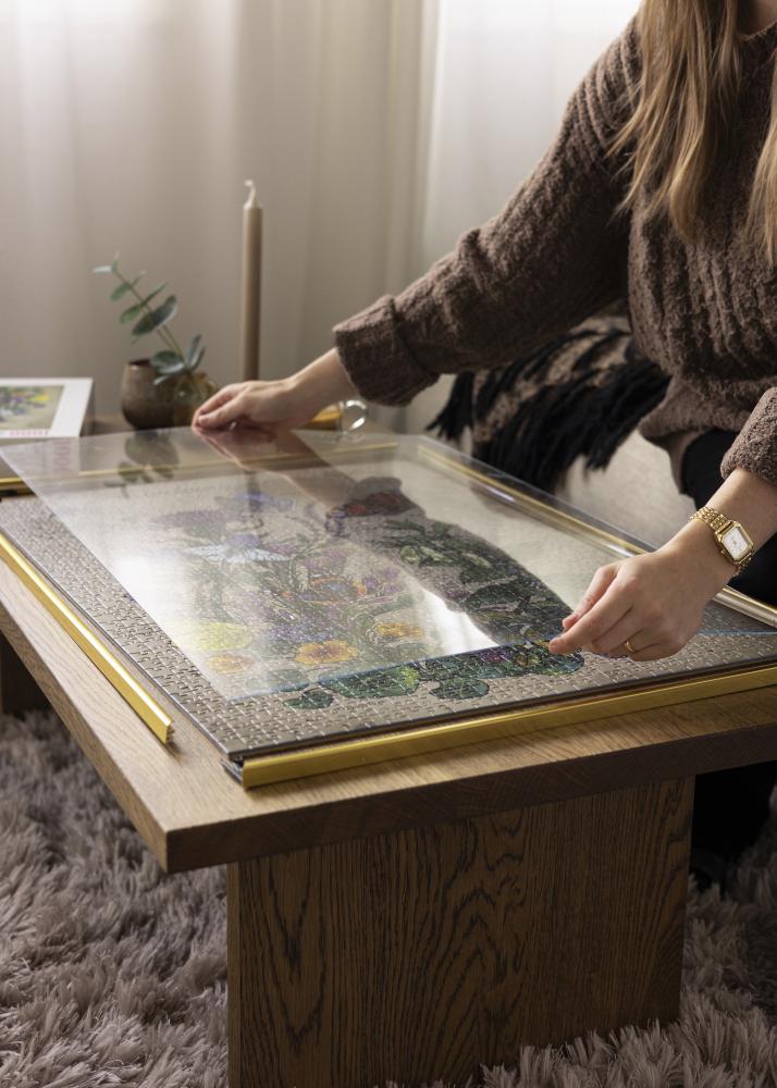 Ramă de puzzle Auriu 50x70 cm