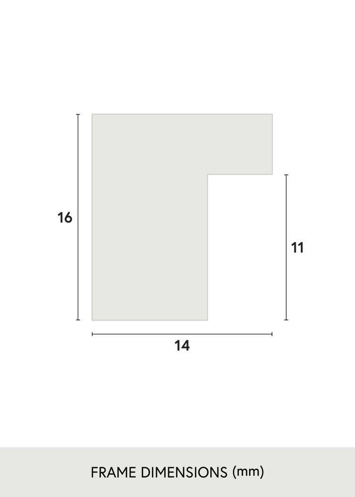 Ramă Oban Sticlă acrilică Negru 40x40 cm