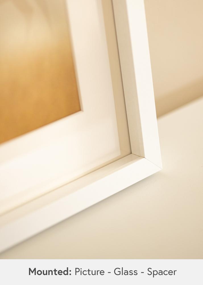 BGA Cadru cutie Alb 40x60 cm - Paspartuuri Alb 32,9x48,3 cm