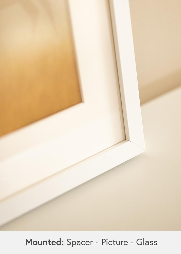 BGA Cadru cutie Alb 40x60 cm - Paspartuuri Alb 32,9x48,3 cm