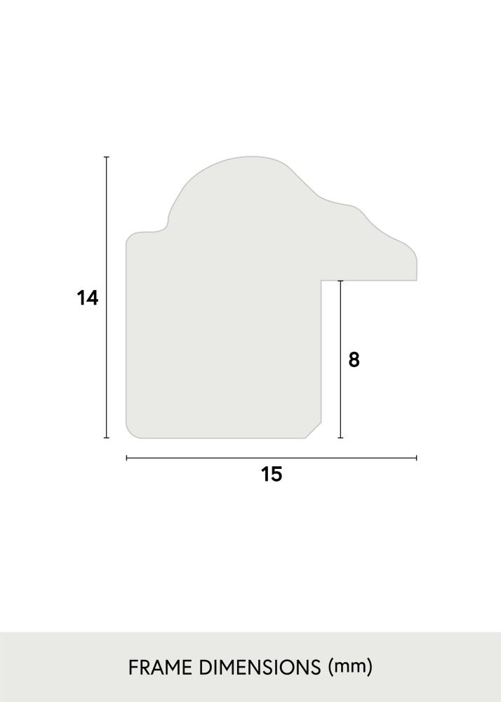 Ramă Horndal Argintiu 60x60 cm - Paspartu Negru 50x50 cm