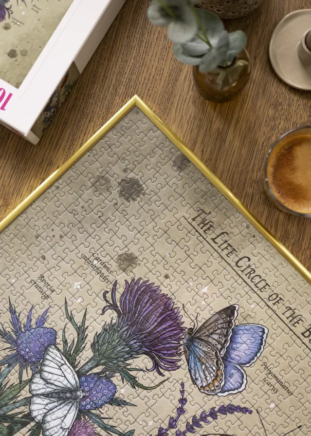 Ramă de puzzle Auriu 50x70 cm