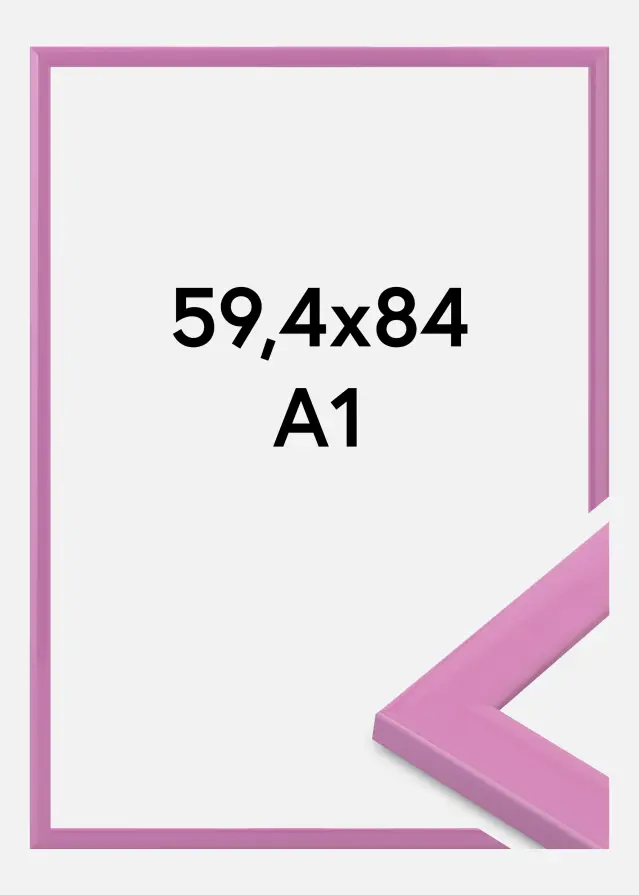 Ramă Dorset Sticlă acrilică Roz 59,4x84,1 cm (A1)