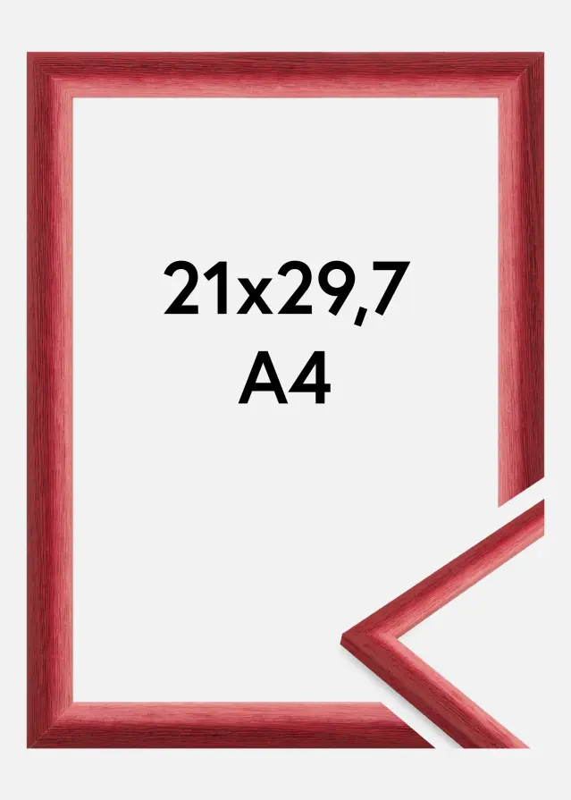 Ramă Cornwall Sticlă acrilică roșu închis 21x29,7 cm (A4)