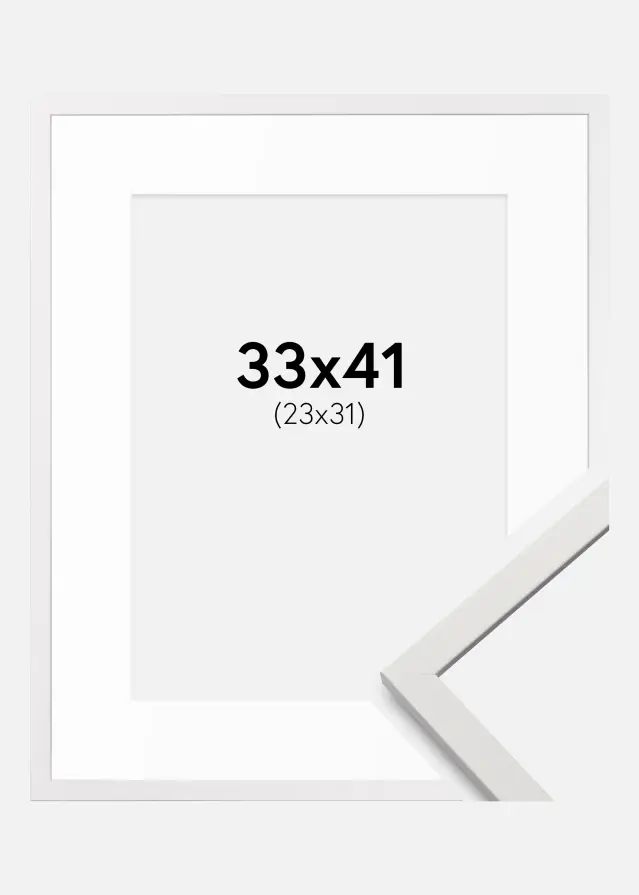Ramă Edsbyn Alb 33x41 cm - Paspartuuri Alb 24x32 cm