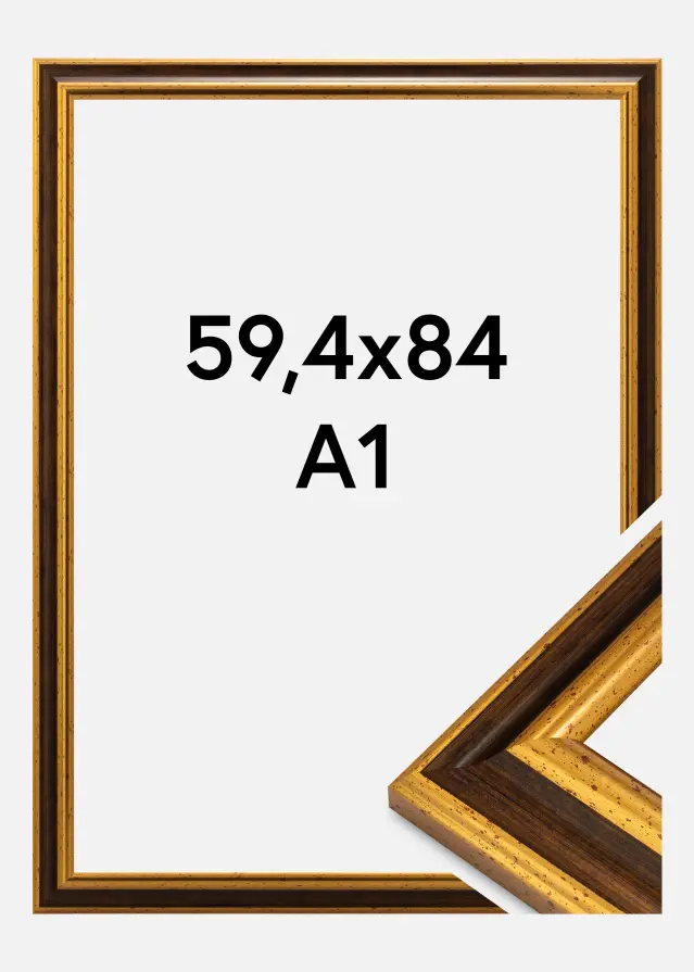 Ramă Aberystwyth Sticlă acrilică Auriu 59,4x84,1 cm (A1)
