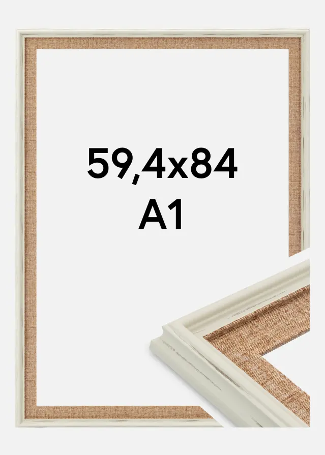 Ramă Sandweave Sticlă acrilică Alb 59,4x84 cm (A1)