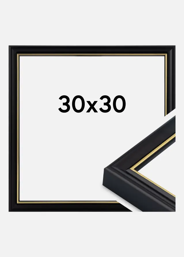 Ramă Canterbury Sticlă acrilică Negru 30x30 cm