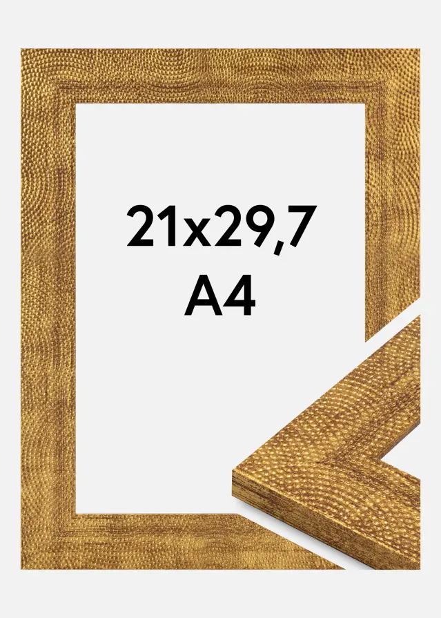 Ramă Linea Sticlă acrilică Auriu 21x29.7 cm (A4)