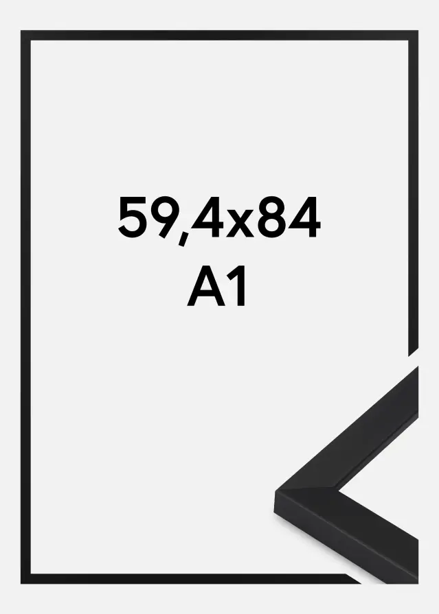 Ramă Oban Sticlă acrilică Negru 59,4x84,1 cm (A1)