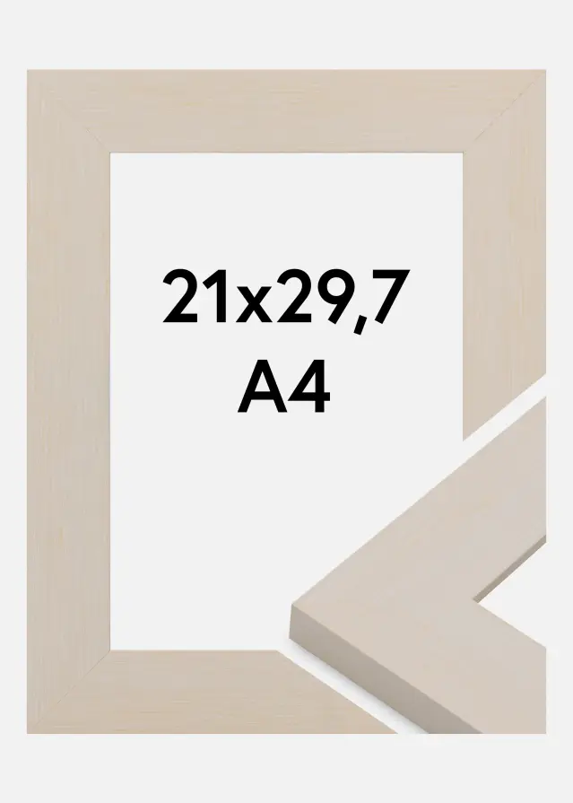 Ramă Pembrokeshire Sticlă acrilică Alb 21x29,7 cm (A4)