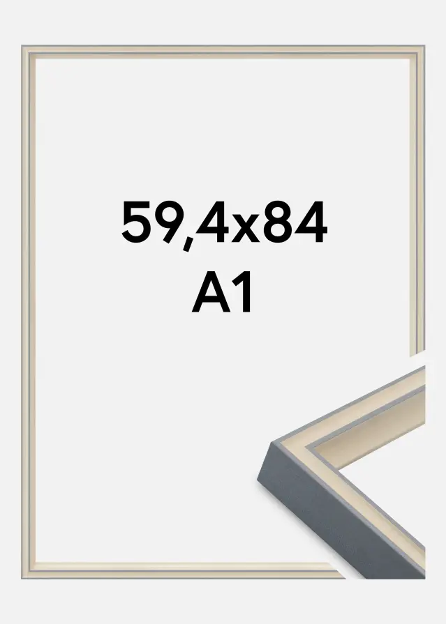 Ramă Riga Sticlă acrilică Gri 59,4x84 cm (A1)