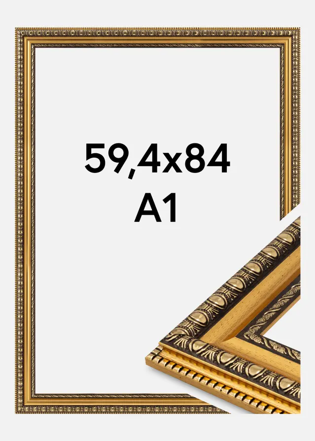 Ramă Ornato Sticlă acrilică Auriu 59.4x84 cm (A1)