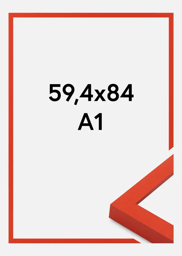 Ramă Selection Sticlă acrilică Roșu 59,4x84,1 cm (A1)